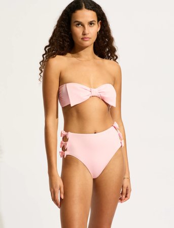 Seafolly Beau Bow Front Bandeau - Pink - 40