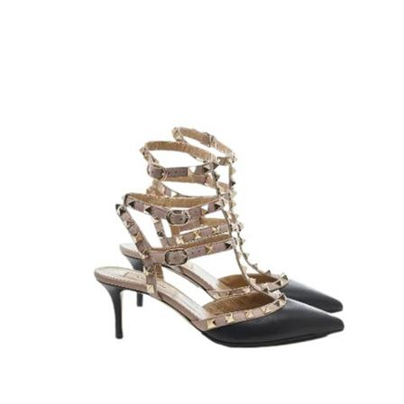 Valentino Vintage Pre-owned Læder heels Sort, Dame Vintage Sko, Størrelse: 36 EU