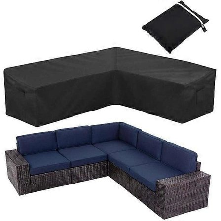 Vannavstøtende beskyttelsestrekk hjørnesofa utendørs XL (300 x 300 x 90 cm)
