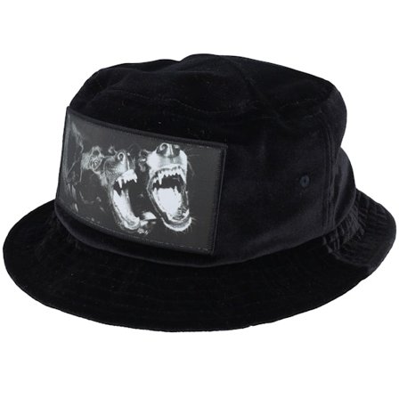 Calza Pennello - Schwarz Bucket Hut - Dogs Bill Velvet Black Bucket @ Hatstore