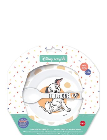 Klassikere Disney Klassiker, Toddler 2-Delt Sæt, Skål + Ske - White - ONE SIZE