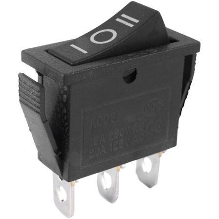 AC15A/250V 20A/125V Snap-in 3 Pin SPDT ON-OFF-ON 3 Position Rocker Switch