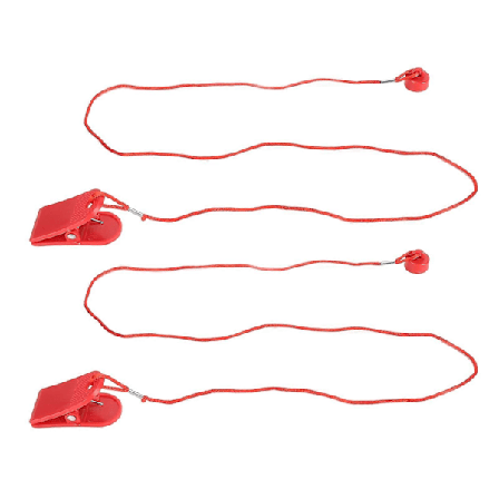 2 stk. Universelle sikkerhetsnøkler for tredemølle Sikkerhetsmagnetlås Nødstoppbryter for løpemaskin