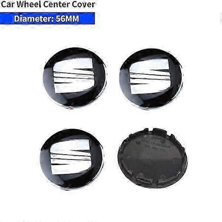 4 stk. 56 / 63 mm Bilhjul Centerkapsler Nav Fælgbeskytter Kompatibel med Seat Leon Alhambra Toledo Cupra Arona Ibiza Altea Cordoba Støvdæksel 