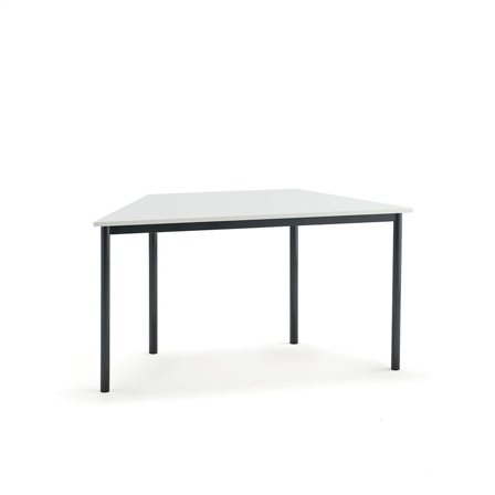 Desk BORÅS TRAPETS, 1200x600x720 mm, white laminate, anthracite