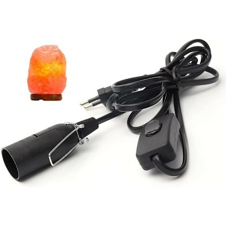 Kabel med kontakt til saltlampe - 1,8 m - Fatning til saltlampe