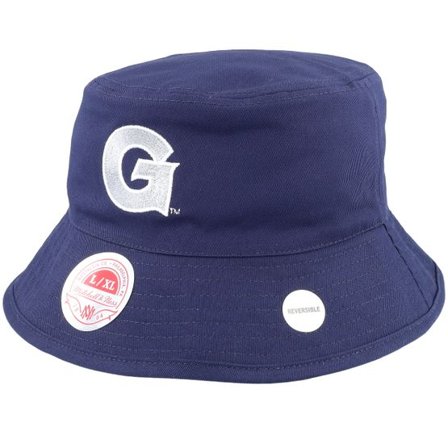 Mitchell & Ness - College Blå bucket Hatt - Georgetown Hoyas Newco Navy/Grey Bucket @ Hatstore