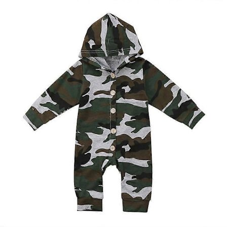 Vauvan poikien tyttöjen pitkähihainen naamiointipotkupuku