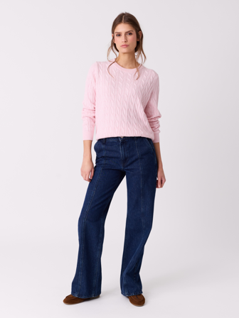 MATCH - Ana genser - Jean Paul - Str. XS - Dame - Gensere & Cardigans - Rosa - 100% bomull - økologisk