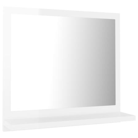Vidaxl Badrumsspegel Vit Högglans 40x10,5x37 Cm Konstruerat Trä Vit