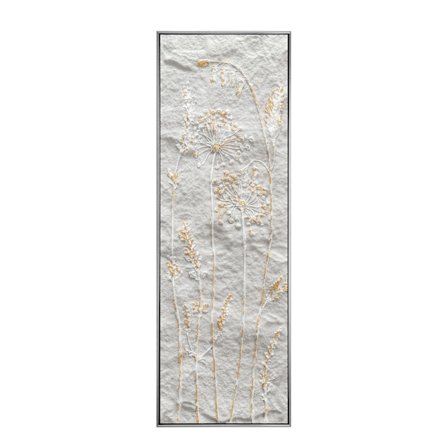 Canvas-taulu, valkokulta, 40x120 cm, koristetaide