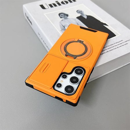 Lyxigt Roterande Dold Metallring Bilhållare Pansarfodral För Samsung S25 S24 Ultra S21 S22 S23 Ultra Plus S20 FE A54 A13 A14 A15