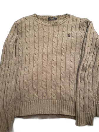 Grå kabelstickad tröja Polo Ralph Lauren