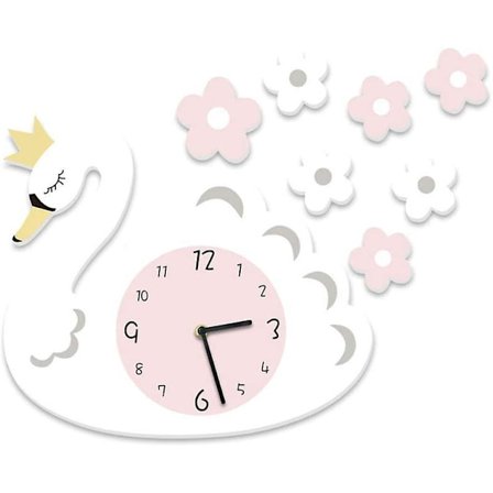 Barns väggklocka 3D-mönster, väggdekoration