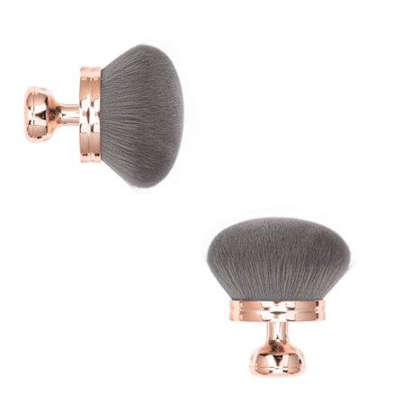 Ekstra store sminkekoster for kroppen, 2 stk. 8,1 cm bred rund kabukikost - Selvbruningsapplikator for ben og rygg, bronzerblandingskost