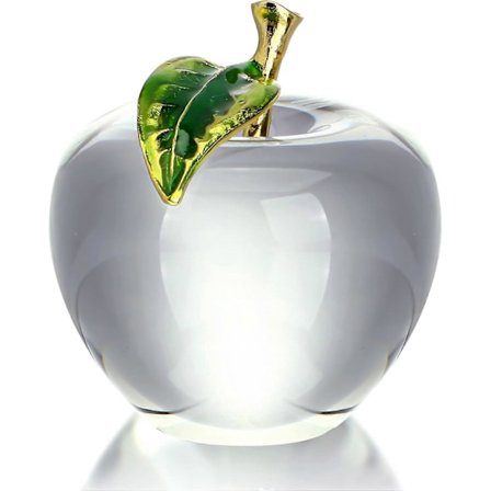 SBSG Unik Kristall Äpple Figurin Brevvikt, Konstglas Äpple Samlarfigurer Bäst för Lyckosamma Julaftonsgåvor/Fantastiska Bröllopsdekorationsgåvor