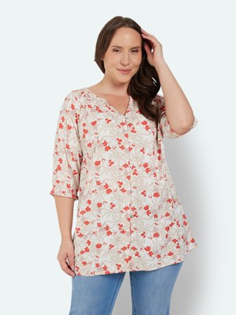 CISO - Skjorte - Beige/Rød