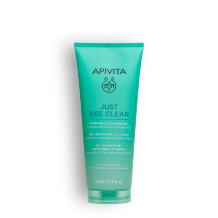 APIVITA Just Bee Clear Gel Detergente Purificante 200ml - Gel detergente viso