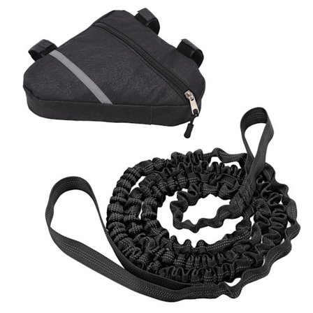 Cykeltræk Bungee Fastgørelsesreb Cykel Træk Bagved Rem Trækkraft Snor MTB Trailer til Familie Udendørs Cykling Sort Træk Reb Sæt