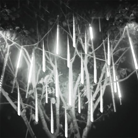 Led Meteor Lyslenke Vanntett Ultra Lys Sterk Romantisk Istape Lys Til Fest Bryllup Tre Hjem Uteplass Utendørs Dekorasjon Hvit