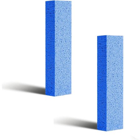 ING Sett med 2 pimpsteinrengjøringsbørster for toalett og kjøkken, effektiv skrubbebørste for ovnsfliser, grill, dusj og vask, ideell for hjemmebruk