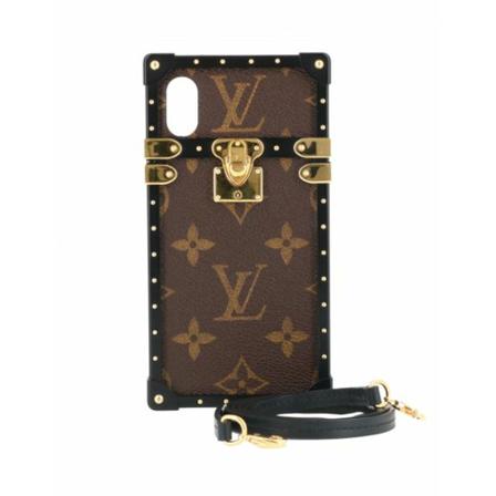 Louis Vuitton Vintage, Pre-owned Coque i Phone X Bruin, Dames, Maat:ONE Size,Canvas