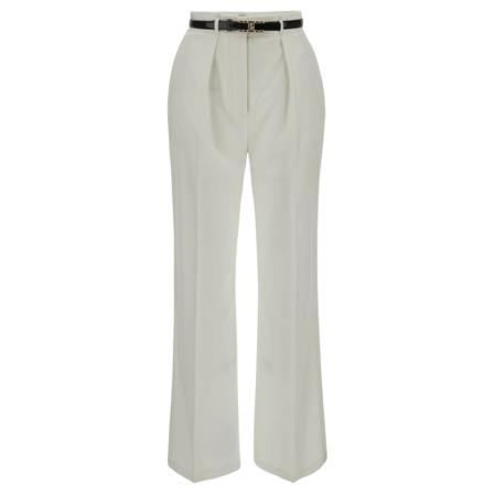 Elisabetta Franchi Palazzo Bukser Hvid, Dame Chinos