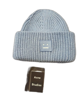 Blå stickad mössa Acne Studios