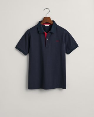 GANT - Piquéskjorte med kontrastdetaljer til ungdom evening blue