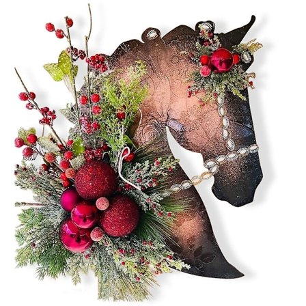 Dørskilt Morsomt Trejulevegg Henger Krans Dekorasjon Landstil