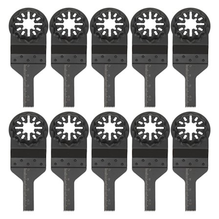 10 kpl 10 mm:n yleiskäyttöisiä metalli- ja puuheiluriteriä Starlock-liitännällä, pikakiinnitys