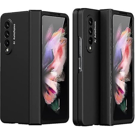 Galaxy Z Fold 3 Fodral, Skydd för gångjärn, Robust PC-skal med skärmskydd, Fullt skydd (svart)