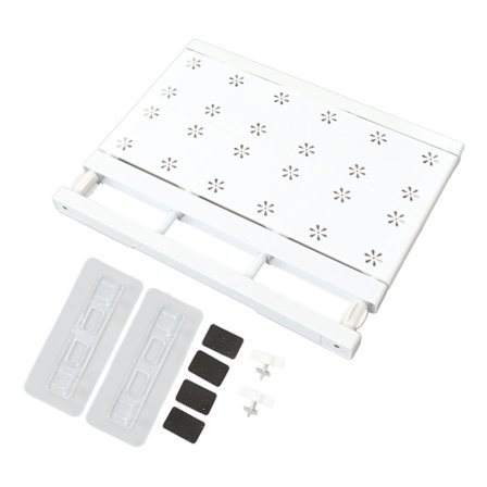 Justerbar hylde til spænding, pladsbesparende, udtrækkelig skillevæg til skab, skoskab, skab, længde 30-40 cm/11,8-15,7 tommer