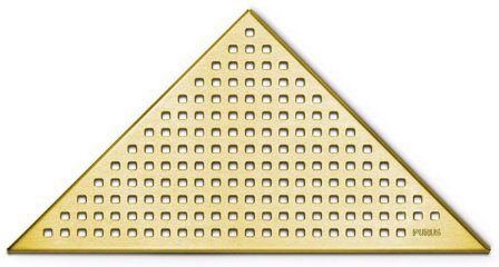 Purus Chess Sil chess-mønster, messing, Innendørsavløp