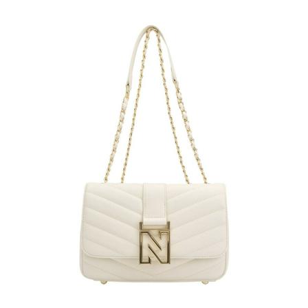 Nikkie Tas , Beige , Dames , Maat: ONE Size Schoudertassen
