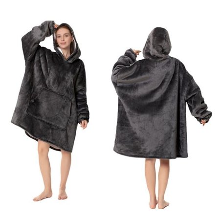 Filttröja med huva för kvinnor Sherpa Fleece Tryckt Filttröja med huva