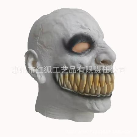 Halloween-skrekk hodeplagg sprukket tann demon Wasago bar tenner maske populær feriefest kostyme rekvisitter Short white