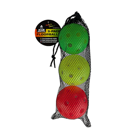 Innebandybollar 3-pack Färgade