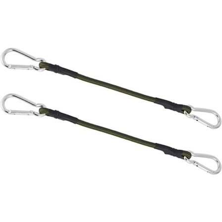 2 stk. Mini Heavy Duty 30cm Bungee-snor med Karabinhage til Camping, Bagage, Rejser