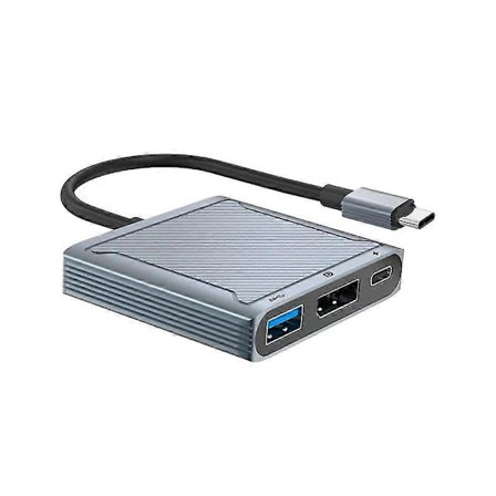 3-i-1 USB Type-C Dockningsstation Type-C till DisplayPort USB 3.0 med PD 100W 8K@60Hz 4K@144Hz Konverterare för Macbook DP