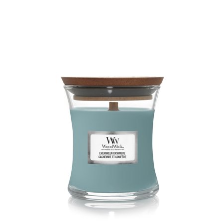 Woodwick Hourglass Candles Evergreen Cashmere 85g - Candela Profumata