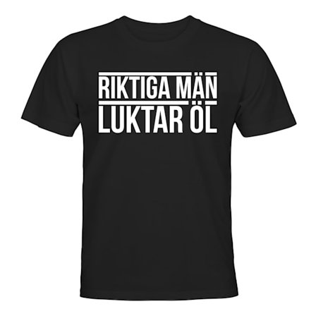 Riktiga Män Luktar Öl - T-SHIRT - HERR