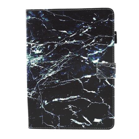Läckert Läderfodral Marmor, Svart/blå, Ipad Air Svart/blå