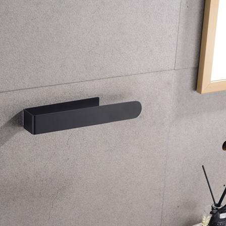 (20cm) Badeværelses Håndklædeholder Sort, Selvklæbende Vægmonteret