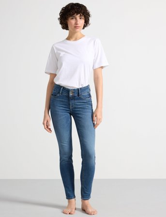 Lindex Trouser Denim Lilly Mid Blue - Blue - 36