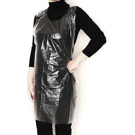 Engangsforklæder (100-pak) Vandtætte plastikforklæder til maling, madlavning, husholdningsarbejde og picnic - Individuelt pakket