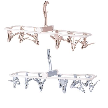 Tøjstativ Små Foldbare Bærbare Undertøjsbøjler Hængende Tørrestativ Med Klips Lille Bøjle 2 Pak Sokker Krog Til Tørring af Håndklæder BH'er Bab