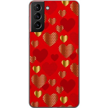 Kompatibelt Mobilskal till Samsung Samsung Galaxy S21+ 5G GoldenHearts