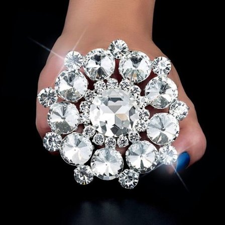 Liioittele tekojalokivi Open Rings Crystal Finger Ring STYLE