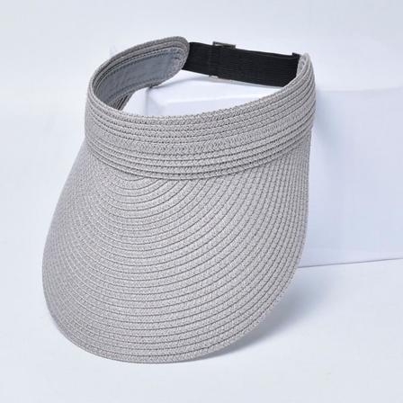 Mote-Dame Solid Farge Strikket Bred Rullbar Halm Solhatt Solskjerm